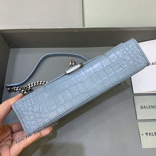 Balenciaga專櫃爆款鱷魚紋鏈條包女士肩背包 巴黎世家沙漏鏈條斜挎包 fyj1887